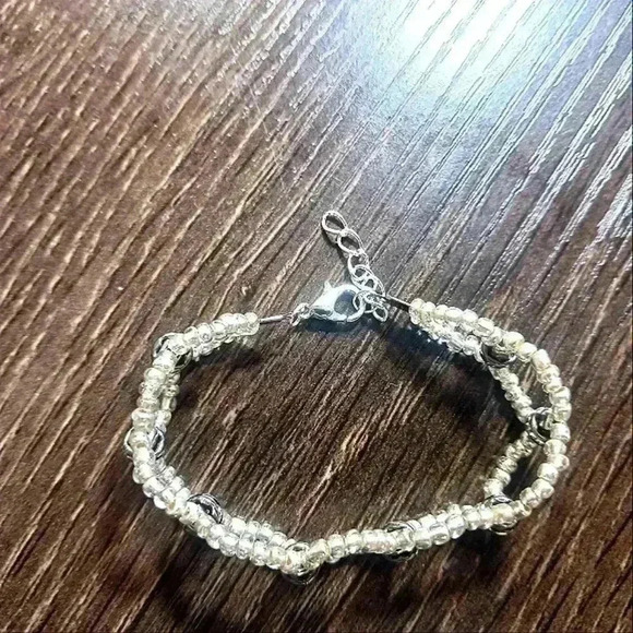 Beaded rhinestone bracelet handmade - Picture 5 of 8